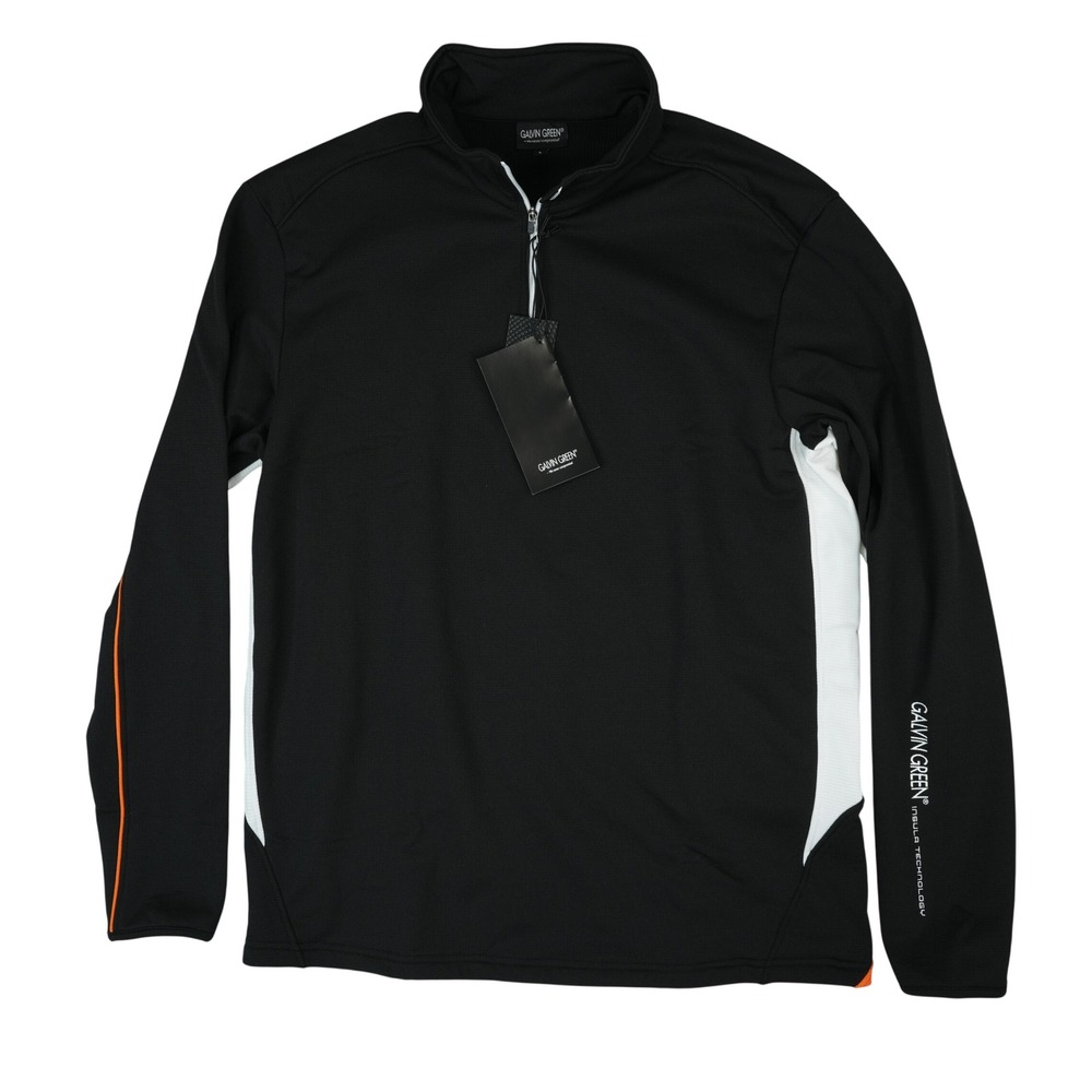 Galvin Green Donovan Pullover Mens L Black Flame White Insula 1/4 Zip Insula